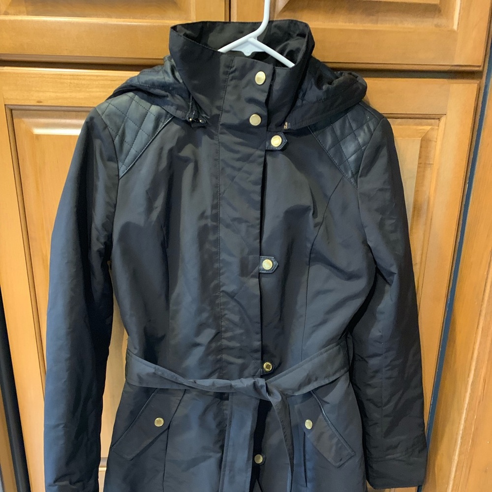 Black Hooded Fall Coat